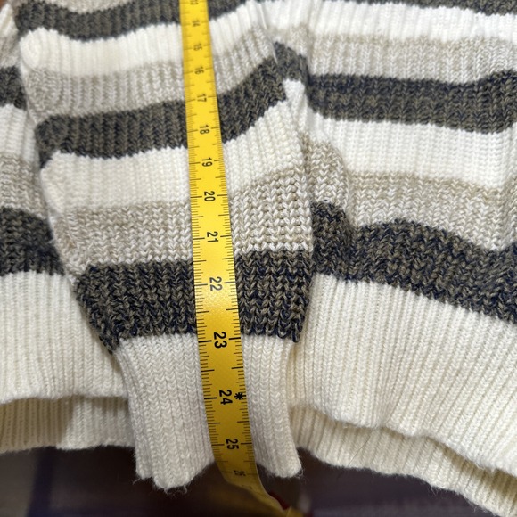 VTG Sweater Graphic Striped Pullover 90's Men's Large‎ Grunge Grandpa - Picture 11 of 11